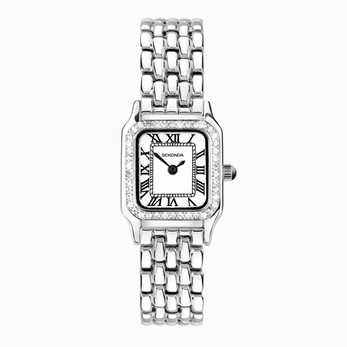 Sekonda Ladies Monica Stainless Steel Watch with Stones 40655