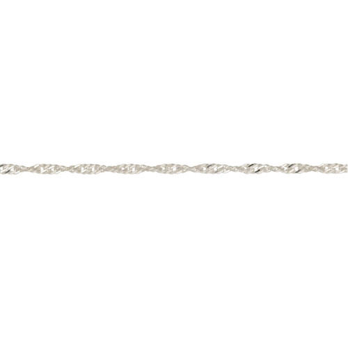 Sterling Silver 2.4mm Twisted Curb Chain Necklace
