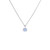 Sterling Silver Sky Blue Zirconia Pave Set Necklace