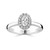 The Thea Collection Platinum Oval Diamond Halo Ring