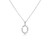 18ct White Gold 0.66ct Brilliant Cut Oval Necklace