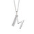 Sterling Silver Art Deco Cubic Zirconia Initial Necklace