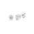 18ct White Gold Two Claw Diamond Stud Earrings