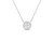9ct White Gold 0.15ct Diamond Halo Cluster Necklace