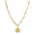 9ct Yellow Gold  Freshwater Pearl and  Chain Necklace with Engravable Disc