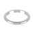 18ct White Gold 2mm D Shape Wedding Band Classic Weight Landscape