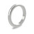 9ct White Gold 2.5mm D Shape Wedding Band Heavy Weight Portrait