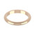 18ct Rose Gold 2.5mm D Shape Wedding Band Classic Weight Landscape