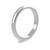 18ct White Gold 2.5mm D Shape Wedding Band Classic Weight Portrait