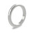 18ct White Gold 2.5mm D Shape Wedding Band Heavy Weight Portrait