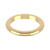18ct Yellow Gold 2.5mm D Shape Wedding Band Heavy Weight Landscape