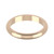 18ct Rose Gold 3mm D Shape Wedding Band Classic Weight Landscape