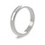 18ct White Gold 3mm D Shape Wedding Band Classic Weight Portrait