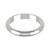 18ct White Gold 3mm D Shape Wedding Band Classic Weight Landscape