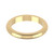 18ct Yellow Gold 3mm D Shape Wedding Band Heavy Weight Landscape