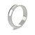 Platinum 4mm D Shape Wedding Band Classic Weight Portrait