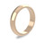 18ct Rose Gold 4mm D Shape Wedding Band Classic Weight Portrait
