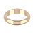 18ct Rose Gold 4mm D Shape Wedding Band Classic Weight Landscape