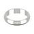 18ct White Gold 4mm D Shape Wedding Band Light Weight Landscape