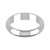 18ct White Gold 4mm D Shape Wedding Band Classic Weight Landscape