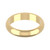 18ct Yellow Gold 4mm D Shape Wedding Band Classic Weight Landscape