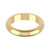 18ct Yellow Gold 4mm D Shape Wedding Band Heavy Weight Landscape
