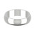 Platinum 5mm D Shape Wedding Band Light Weight Landscape