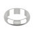 Platinum 5mm D Shape Wedding Band Classic Weight Landscape