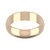 18ct Rose Gold 5mm D Shape Wedding Band Light Weight Landscape