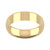 18ct Yellow Gold 5mm D Shape Wedding Band Light Weight Landscape