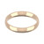 9ct Rose Gold 3mm Court Wedding Band Light Weight Landscape