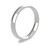 9ct White Gold 3mm Court Wedding Band Light Weight Portrait