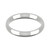 9ct White Gold 3mm Court Wedding Band Classic Weight Landscape