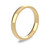 9ct Yellow Gold 3mm Court Wedding Band Classic Weight Portrait