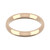 18ct Rose Gold 3mm Court Wedding Band Classic Weight Landscape