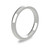 18ct White Gold 3mm Court Wedding Band Heavy Weight Portrait