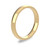 18ct Yellow Gold 3mm Court Wedding Band Classic Weight Portrait