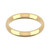 18ct Yellow Gold 3mm Court Wedding Band Classic Weight Landscape