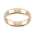 9ct Rose Gold 4mm Court Wedding Band Light Weight Landscape