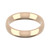 9ct Rose Gold 4mm Court Wedding Band Classic Weight Landscape