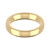18ct Yellow Gold 4mm Court Wedding Band Heavy Weight Landscape