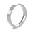 9ct White Gold 3mm Flat Court Wedding Band Light Weight Portrait