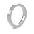 9ct White Gold 3mm Flat Court Wedding Band Heavy Weight Portrait