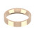 9ct Rose Gold 4mm Flat Court Wedding Band Light Weight Landscape