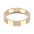 9ct Rose Gold 4mm Flat Court Wedding Band Light Weight Landscape