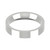 9ct White Gold 4mm Flat Court Wedding Band Classic Weight Landscape