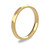 9ct Yellow Gold 2.5mm Bevelled Edge Wedding Band Light Weight Portrait