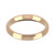 9ct Rose Gold 3mm Bevelled Edge Wedding Band Classic Weight Landscape