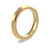 9ct Yellow Gold 3mm Bevelled Edge Wedding Band Heavy Weight Portrait