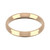 18ct Rose Gold 3mm Bevelled Edge Wedding Band Light Weight Landscape